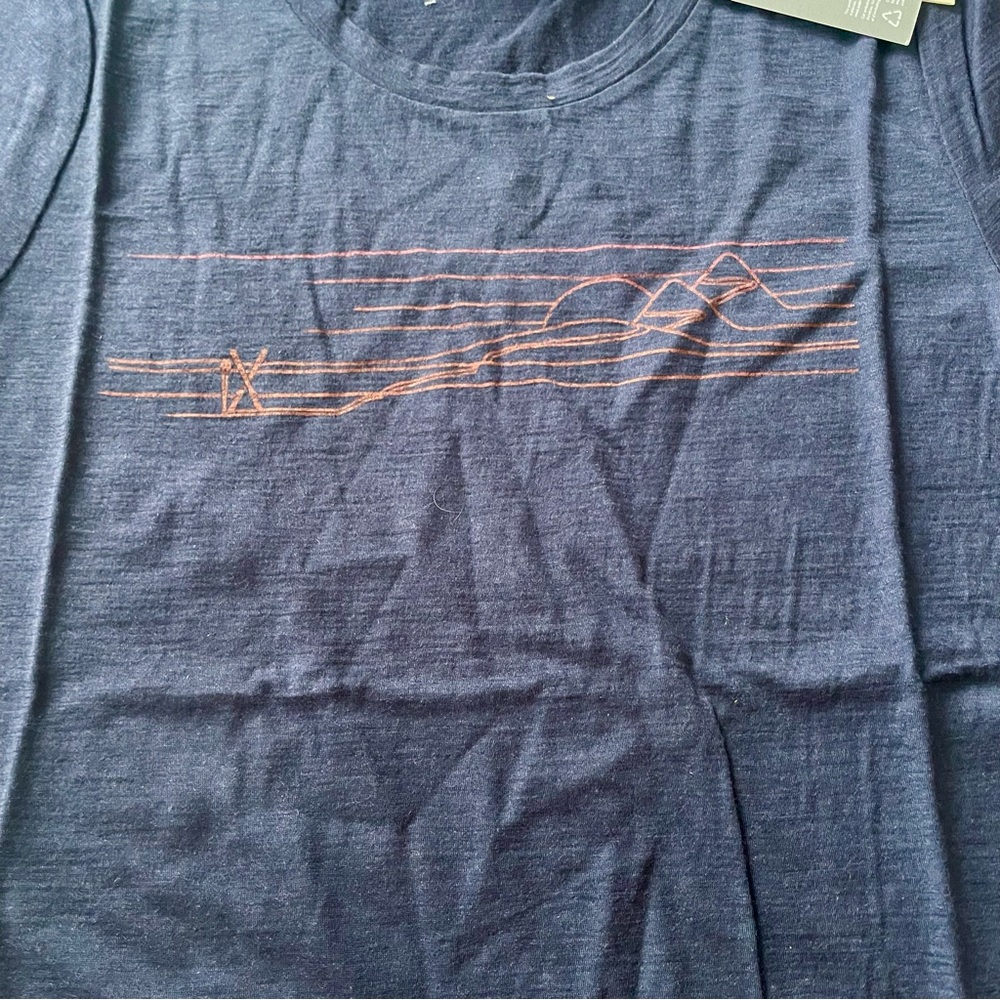 Icebreaker Merino Tech Lite II Short Sleeve T-Shirt Ski Stripes size XS - Picture 6 of 7